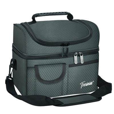 Tirrinia Reusable Lunch Box for Men Women, Insulated Lunch Bag Adult Work, Double Decker Leakproof Lunchbox for Office Picnic BeachDual Compartment Lunch Cooler Bag,Celadon