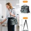 Tirrinia Reusable Lunch Box for Men Women, Insulated Lunch Bag Adult Work, Double Decker Leakproof Lunchbox for Office Picnic BeachDual Compartment Lunch Cooler Bag,Celadon view 3