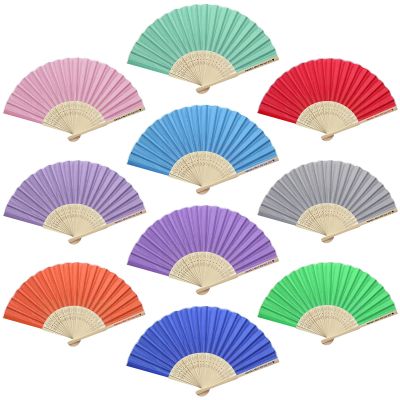 70pcs Personalized Fans for Wedding Favors Bulk, Custom Hand Fans for Guests/Bridal/Bridesmaid, Customize Silk Decorative Folding Fans Women Foldable, Birthday Party Fans Gifts, Bamboo Fan Dark Blue