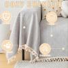 HANDONTIME Grey Sofa Cover for Couch Boho Couch Cover for 3 Seat Dog Couch Cover Love Seat Couch Covers Light Grey Sectional Cover 71" X118" Tassel Chenille Herringbone Sofa Covers Washable view 2
