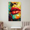 HHGaoArt Colorful Lips Wall Art Sexy Girl Mouth Canvas Prints Abstract Pop Art Poster Painting Picture for Bedroom (7-Pop,16x24inch-Unframe) view 3