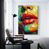 HHGaoArt Colorful Lips Wall Art Sexy Girl Mouth Canvas Prints Abstract Pop Art Poster Painting Picture for Bedroom (7-Pop,16x24inch-Unframe) view 4