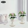 White Metal Urn Planter Compote Vase - 10 Pcs Wedding Centerpiece Vase, 6.7" Trumpet Pedestal Vase Pot for Party, Home Decor, Flower Arrangement view 2