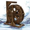 Water Fountain for Garden,Wood Water Wheel Waterfall Fountain,Ornamental Waterwheel Fountain,Rustic Design Feng Shui Wheels Fountain for Indoor Outdoor Patio Pond Pool,Easy Assembly (Size : 80cm) view 1