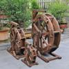 Water Fountain for Garden,Wood Water Wheel Waterfall Fountain,Ornamental Waterwheel Fountain,Rustic Design Feng Shui Wheels Fountain for Indoor Outdoor Patio Pond Pool,Easy Assembly (Size : 80cm) view 3