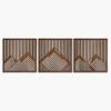 Geometric mountain wood wall art decor, 3 piece mountain wooden wall decoration, Large geometric wall art view 1
