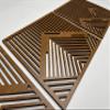 Geometric mountain wood wall art decor, 3 piece mountain wooden wall decoration, Large geometric wall art view 2