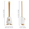 POCHY Creative Cute Toilet Brush and Stand, Plastic Long Handle Toilet Cleaner Brush Silicone Brush Head Toilet Scrubber view 2
