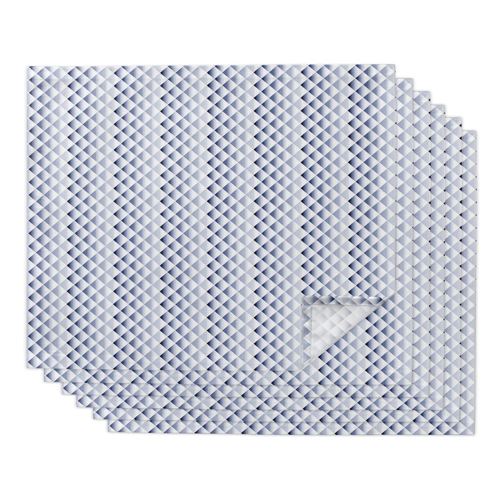 Abstract Blue Cloth Napkins Set of 6 - Washable Dinner Napkins Reusable Table Napkins for Home Party Weeding Dining Table Setting Decoration,Modern Minimalist Geometric Solid Stripes Oversized 20"x20"