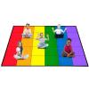 Booooom Jackson Classroom Rug Elementary, Large Classroom Carpet Preshool Seating Rug for School, Classroom Area Rug Educational Carpet with Non-Slip Backing (10'5" x 13', Rainbow Seats) view 1