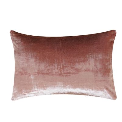 Luxe Boho Decor Art Pillowcase Set Solid Hippie Stylish UO Large Unique Velvet Pillow Cover Set of 2 (Rose, 24x24 Inches)