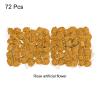 MECCANIXITY Artificial Rose Flower Heads, Gold Tone Mini Faux Flowers 0.8 Inch-1 Inch for DIY Craft Wedding and Party Decoration Pack of 72 view 3