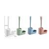 DLUXCA Toilet Brush Toilet Brush Soft TRP Brush Wall Mounted Long Handle Toilet Brush for Bathroom Toilet Brush Holder Bathroom Toilet Brush Holder D (Color : D, Size : One Size) view 2