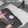 Faucet Absorbent Mat for Kitchen Sink|Creative Cute Cartoon Pattern Faucet Drip Catcher Fast Drying Mat|Splash Guard for Sink Faucet,Gray Fish,10x60cm(3.9x23.6in)-Hole Diameter 5cm(1.9in) view 4