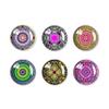 Jolitee Decorative Glass Fridge Magnets, Strong Kitchen Refrigerator Magnets for Home Office and Office Mandala Geometric Pattern, Set of 6, 1 Inch view 1