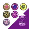 Jolitee Decorative Glass Fridge Magnets, Strong Kitchen Refrigerator Magnets for Home Office and Office Mandala Geometric Pattern, Set of 6, 1 Inch view 3