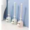 DLUXCA Toilet Brush Cute Toilet Brush Bathroom Plastic Creative Colorful Toilet Brush Household Modern Wc Home Products Bathroom Toilet Brush Holder (Color : Pink, Size : One Size) view 3