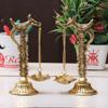 KridayKraft Parrot Design Metal Hanging with Chain Diya Pair of Parrot Design Bird Diya Deepak Oil Lamp Metal Gold Finish Hanging Diya Pair Puja Gift Item Antique, Standard,Pack of 2 view 1