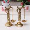 KridayKraft Parrot Design Metal Hanging with Chain Diya Pair of Parrot Design Bird Diya Deepak Oil Lamp Metal Gold Finish Hanging Diya Pair Puja Gift Item Antique, Standard,Pack of 2 view 3