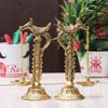 KridayKraft Parrot Design Metal Hanging with Chain Diya Pair of Parrot Design Bird Diya Deepak Oil Lamp Metal Gold Finish Hanging Diya Pair Puja Gift Item Antique, Standard,Pack of 2 view 4