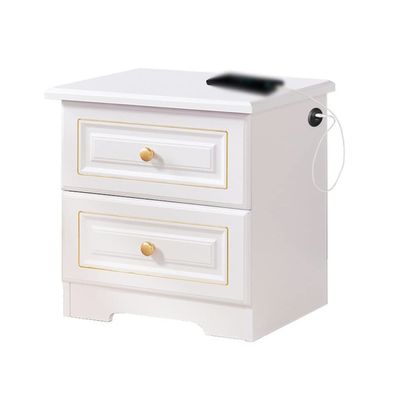 FAiruo Side Table Table Chevet Bois Chargeur USB, armoire Rangement Intelligente Multifonction Pour Chambre Coucher Coffee Table