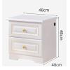 FAiruo Side Table Table Chevet Bois Chargeur USB, armoire Rangement Intelligente Multifonction Pour Chambre Coucher Coffee Table view 3
