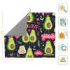 Absorbent Dish Drying Mat For Kitchen Counter Dish Drying Pads Reversible Drainer Mats-Avocado Love 16x18 In view 2