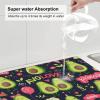 Absorbent Dish Drying Mat For Kitchen Counter Dish Drying Pads Reversible Drainer Mats-Avocado Love 16x18 In view 4