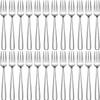 Tivcck 24-Piece Dessert Forks - Stainless Steel, 5.4 Inch Small, 3-Tine Mini Salad & Fruit Forks, Mirror Polished, Dishwasher Safe view 1