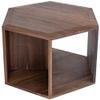 FAiruo Side Table Bedside Tables End Tables Side Table Coffee Table Black Walnut Wood Hexagon Coffee Table Tea Table, Bedroom Bedside Reading Sofa Table, Living Room Solid Wood Small Couch Corner Ta view 1