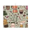 Absorbent Dish Drying Mat For Kitchen Counter Dish Drying Pads Reversible Drainer Mats-Coffee Makers Macaroons Chocolate 16x18 In view 1