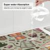 Absorbent Dish Drying Mat For Kitchen Counter Dish Drying Pads Reversible Drainer Mats-Coffee Makers Macaroons Chocolate 16x18 In view 4