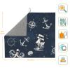 Absorbent Dish Drying Mat For Kitchen Counter Dish Drying Pads Reversible Drainer Mats-Vintage Marine 16x18 In view 2