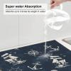 Absorbent Dish Drying Mat For Kitchen Counter Dish Drying Pads Reversible Drainer Mats-Vintage Marine 16x18 In view 4