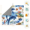 Absorbent Dish Drying Mat For Kitchen Counter Dish Drying Pads Reversible Drainer Mats-Marine Animals 16x18 In view 2
