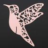 MSUIINT 50pcs Little Bird Shaped Hollow Name Place Cards for Wine Glass Top, Paper Cup Card Hollow Out Design, Wedding Table Decoration and Seating Assignment(Pink) view 1