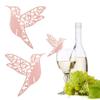 MSUIINT 50pcs Little Bird Shaped Hollow Name Place Cards for Wine Glass Top, Paper Cup Card Hollow Out Design, Wedding Table Decoration and Seating Assignment(Pink) view 3