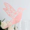 MSUIINT 50pcs Little Bird Shaped Hollow Name Place Cards for Wine Glass Top, Paper Cup Card Hollow Out Design, Wedding Table Decoration and Seating Assignment(Pink) view 4