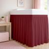 Burgundy Twin XL Dorm Bed Skirt - 40 Inch Drop, Extra Long Size view 1