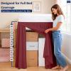 Burgundy Twin XL Dorm Bed Skirt - 40 Inch Drop, Extra Long Size view 3