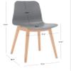 SAFAVIEH Couture Collection Haddie Retro Grey/Natural Molded Plastic Dining Chair Set of 2 view 2