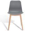 SAFAVIEH Couture Collection Haddie Retro Grey/Natural Molded Plastic Dining Chair Set of 2 view 3