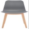 SAFAVIEH Couture Collection Haddie Retro Grey/Natural Molded Plastic Dining Chair Set of 2 view 4