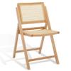 SAFAVIEH Couture Collection Desiree Tropical Coastal Natural Cane Solid Wood Folding Dining Chair Set of 2 (Fully Assembled) view 4