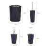 REFKIT Hotel Bathroom Supplies Tray Bath Set Box Ceramic Bathroom Bottle Set Cotton Swab Box Cotton Jar(Black) view 2