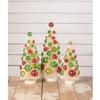 Bethany Lowe Retro Christmas Polka Dot Bottle Brush Trees, Set of 3 view 1