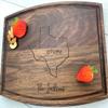 Pick Your State/Province Personalized Cutting Board, Engraved Cutting Board, Housewarming Gift, Anniversary Gift, California, Texas, 090 (Cherry, 12" x 9") view 1