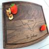 Pick Your State/Province Personalized Cutting Board, Engraved Cutting Board, Housewarming Gift, Anniversary Gift, California, Texas, 090 (Cherry, 12" x 9") view 3