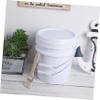 2pcs Plastic Sealed Buckets with Lid 5l White Round Portable view 3