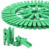 HSTECH 100 Pcs Green Mini Natural Wooden Clothespins and 82 Ft Jute Twine, Baby Clothes Pins, 1.38in Craft Photo Clips for Home School Arts Crafts Decor, DIY Decoration's, Arts and Crafts, Weddings view 2